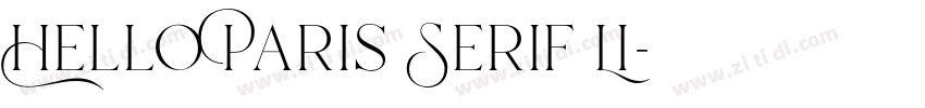 Hello Paris Serif Li字体转换